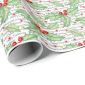 Weihnachtsgeschenk Wrap/Nahtlose Pointsettas Geschenkpapier (Rolleneckpunkt)