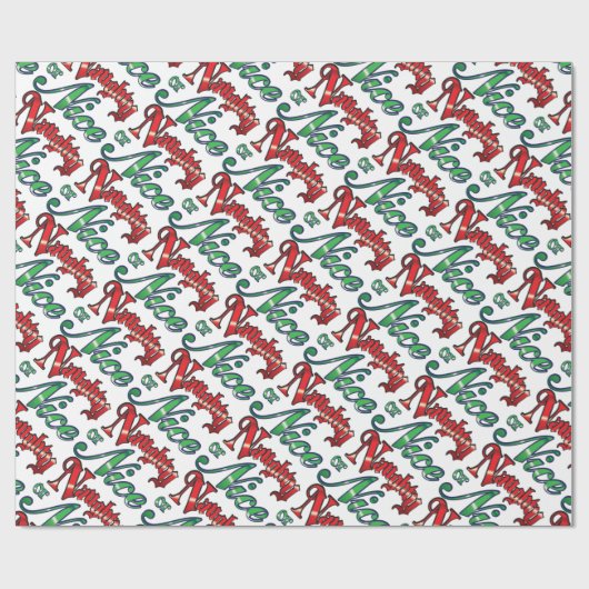Weihnachtsgeschenk Wrap/Naughty oder Nizza Geschenkpapier (Flach)