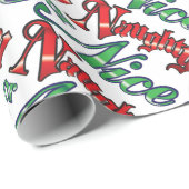 Weihnachtsgeschenk Wrap/Naughty oder Nizza Geschenkpapier (Rolleneckpunkt)