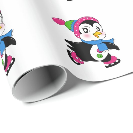 Weihnachtsgeschenk Wrap/Pinguine Geschenkpapier (Rolleneckpunkt)