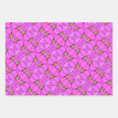 Weihnachtsgeschenk Wrap Pink Poinsettias Geschenkpapier Set (Vorderseite)