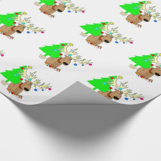 Weihnachtsgeschenk Wrap/Rentier Geschenkpapier (Ecke)