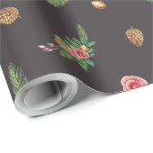 Weihnachtsgeschenk Wrap Rosa Rose und Pine Geschenkpapier (Rolleneckpunkt)
