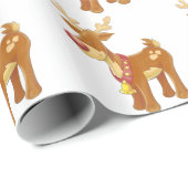 Weihnachtsgeschenk Wrap/Rudolph Geschenkpapier (Rolleneckpunkt)