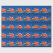 Weihnachtsgeschenk Wrap/Santa und Sleigh Geschenkpapier (Flach)