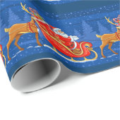 Weihnachtsgeschenk Wrap/Santa und Sleigh Geschenkpapier (Rolleneckpunkt)