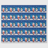 Weihnachtsgeschenk Wrap/Santa und Snowman Geschenkpapier (Flach)