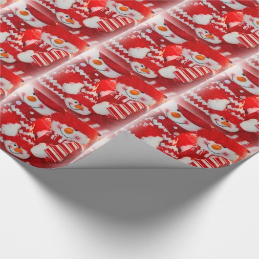 Weihnachtsgeschenk Wrap/Snowman Familie Geschenkpapier (Ecke)
