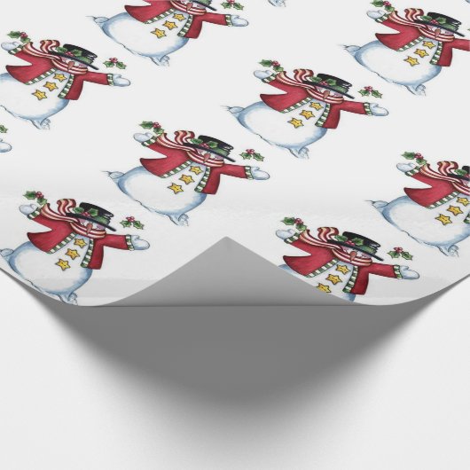 Weihnachtsgeschenk Wrap/Snowman Geschenkpapier (Ecke)