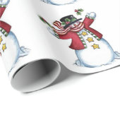 Weihnachtsgeschenk Wrap/Snowman Geschenkpapier (Rolleneckpunkt)