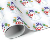 Weihnachtsgeschenk Wrap/Snowmen Geschenkpapier (Rolleneckpunkt)
