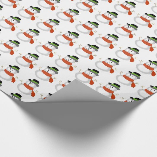 Weihnachtsgeschenk Wrap/Snowmen Geschenkpapier (Ecke)
