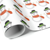 Weihnachtsgeschenk Wrap/Snowmen Geschenkpapier (Rolleneckpunkt)