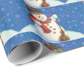 Weihnachtsgeschenk Wrap/Snowmen Geschenkpapier (Rolleneckpunkt)