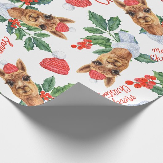 Weihnachtsgeschenk Wrap Weihnachtskamel Geschenkpapier (Ecke)