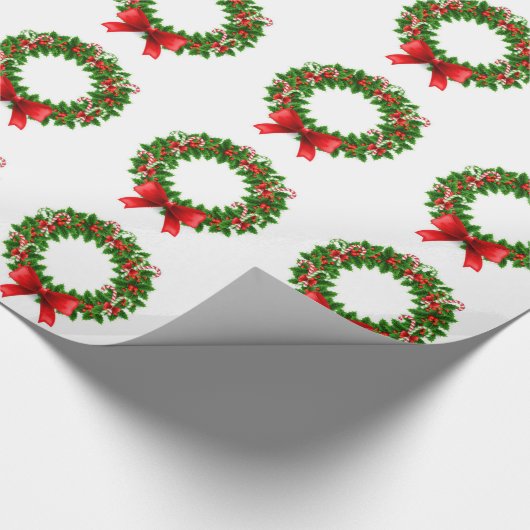Weihnachtsgeschenk Wrap/Weihnachtskränze Geschenkpapier (Ecke)