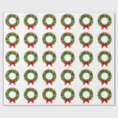 Weihnachtsgeschenk Wrap/Weihnachtskränze Geschenkpapier (Flach)