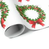 Weihnachtsgeschenk Wrap/Weihnachtskränze Geschenkpapier (Rolleneckpunkt)