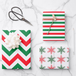 Weihnachtsgeschenk Wrap - Weihnachtsmuster Geschenkpapier Set