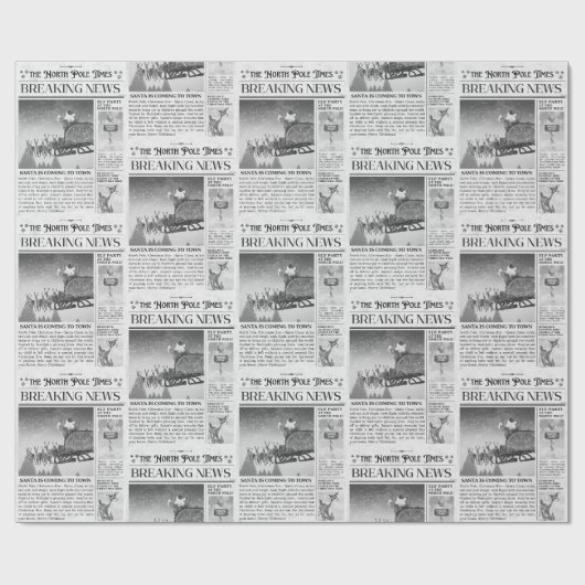 Weihnachtsgeschenk Wrap Zeitung Wrap Modern Geschenkpapier (Flach)