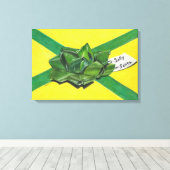 Weihnachtsgeschenk Wrapped Canvas Leinwanddruck (Insitu (Holzboden))