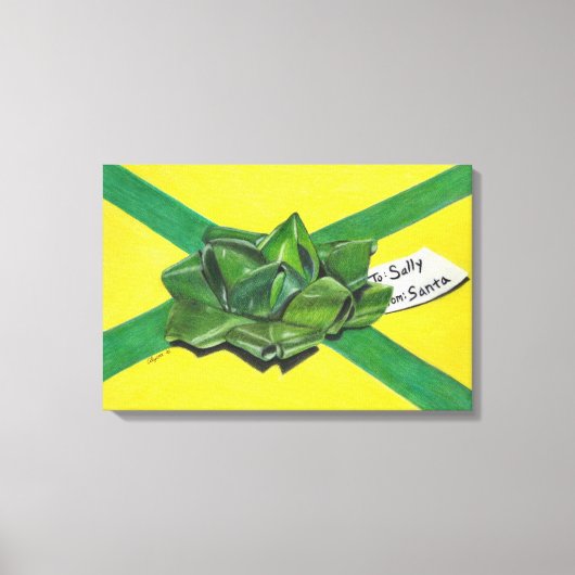 Weihnachtsgeschenk Wrapped Canvas Leinwanddruck (Vorderseite)