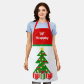 Weihnachtsgeschenk Wrapping Holiday Print Schürze (Getragen)