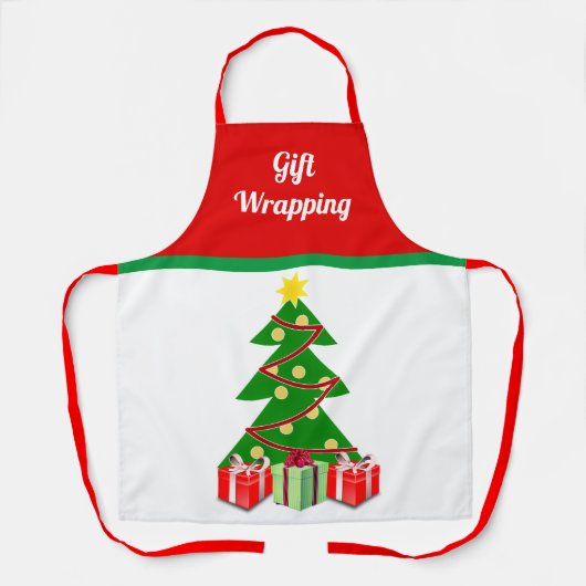 Weihnachtsgeschenk Wrapping Holiday Print Schürze (Vorderseite)