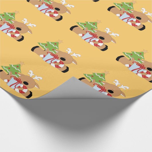 Weihnachtsgeschenk Wrapping Papier Hirsch, Weihnac Geschenkpapier (Ecke)