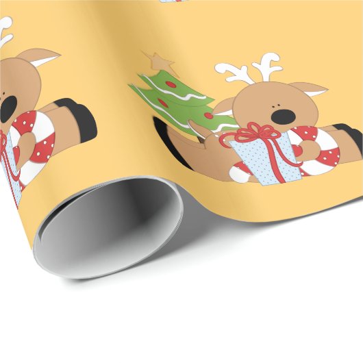 Weihnachtsgeschenk Wrapping Papier Hirsch, Weihnac Geschenkpapier (Rolleneckpunkt)
