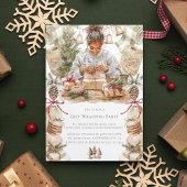 Weihnachtsgeschenk Wrapping Party Afrikanisch Amer Einladung