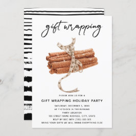 Weihnachtsgeschenk Wrapping-Party Einladung