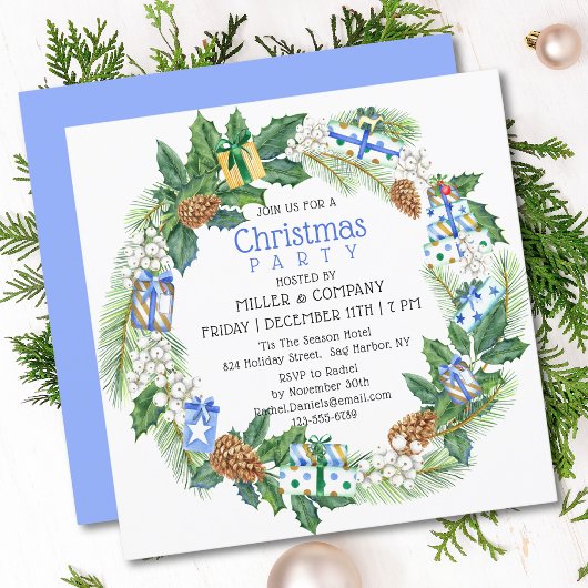Weihnachtsgeschenk Wreath Corporate Weihnachtsfest Einladung