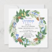 Weihnachtsgeschenk Wreath Corporate Weihnachtsfest Einladung (Vorderseite)