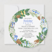 Weihnachtsgeschenk Wreath Weihnachtsfest im Untern Einladung (Vorderseite)