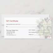 Weihnachtsgeschenk-Zertifikat Grüne Weihnachtsgloc (Rückseite)