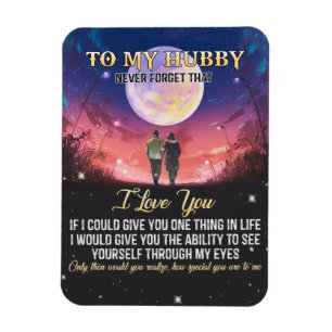 Weihnachtsgeschenk Zu meinem Hubby I-Liebe Magnet