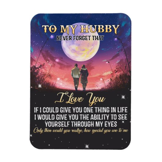 Weihnachtsgeschenk | Zu meinem Hubby I-Liebe Magnet (Vertikal)