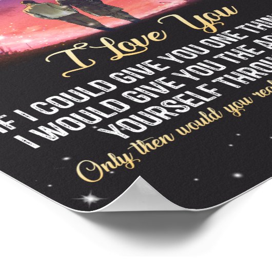 Weihnachtsgeschenk | Zu meinem Hubby I-Liebe Poster (Ecke)