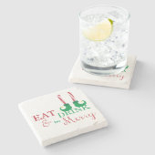 Weihnachtsgeschenk - Zuhause-Dekoration oder Gesch Steinuntersetzer (Seitenansicht)