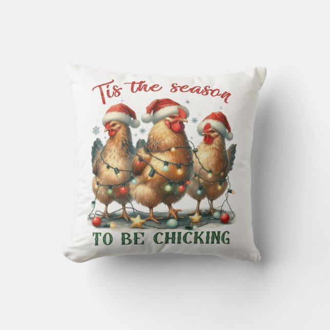 Weihnachtsgeschenk zum Chicken Kissen (Vorderseite)