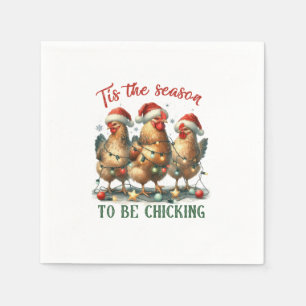 Weihnachtsgeschenk zum Chicken Serviette