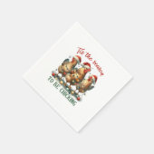 Weihnachtsgeschenk zum Chicken Serviette (Ecke)