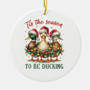 Weihnachtsgeschenk zum Ducken Keramik Ornament