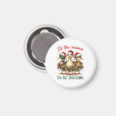 Weihnachtsgeschenk zum Ducken Magnet (Vorderseite/Rückseite)
