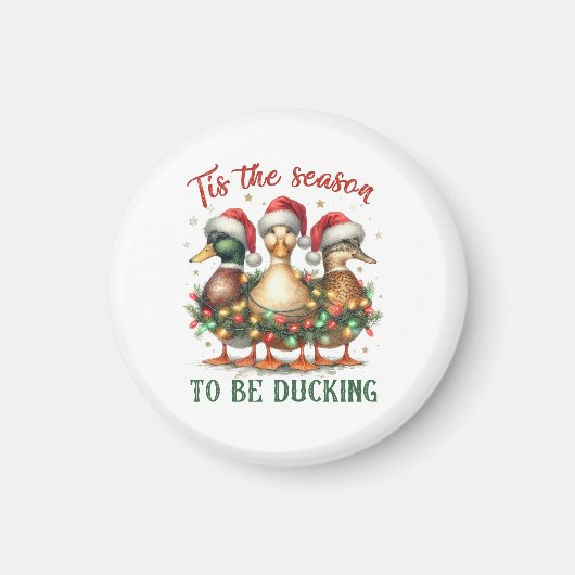 Weihnachtsgeschenk zum Ducken Magnet (Vorne)