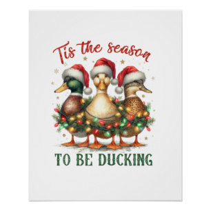 Weihnachtsgeschenk zum Ducken Poster