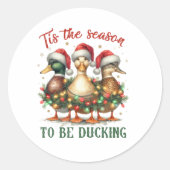 Weihnachtsgeschenk zum Ducken Runder Aufkleber (Vorderseite)