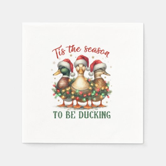 Weihnachtsgeschenk zum Ducken Serviette (Vorderseite)