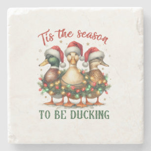Weihnachtsgeschenk zum Ducken Steinuntersetzer